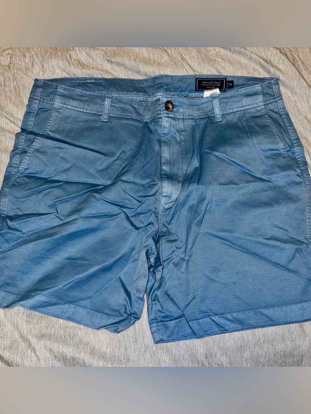 Vineyard Vines Men's Light Blue Flat Front Chino Shorts